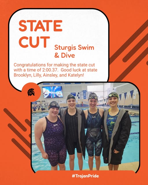 Sturgis girls swim team 3rd at SCC Championship